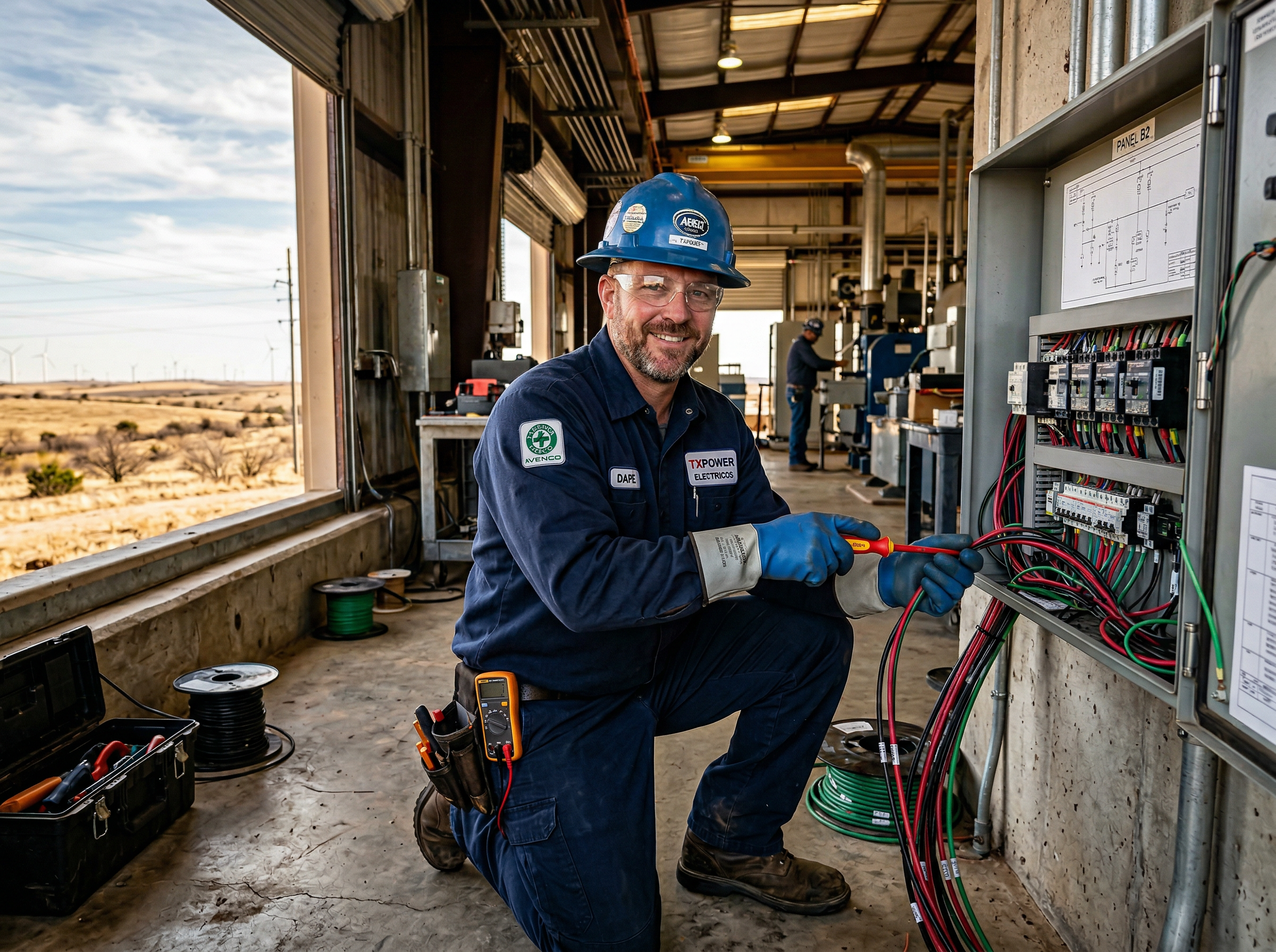 Industrial technician working in the Texas Panhandle